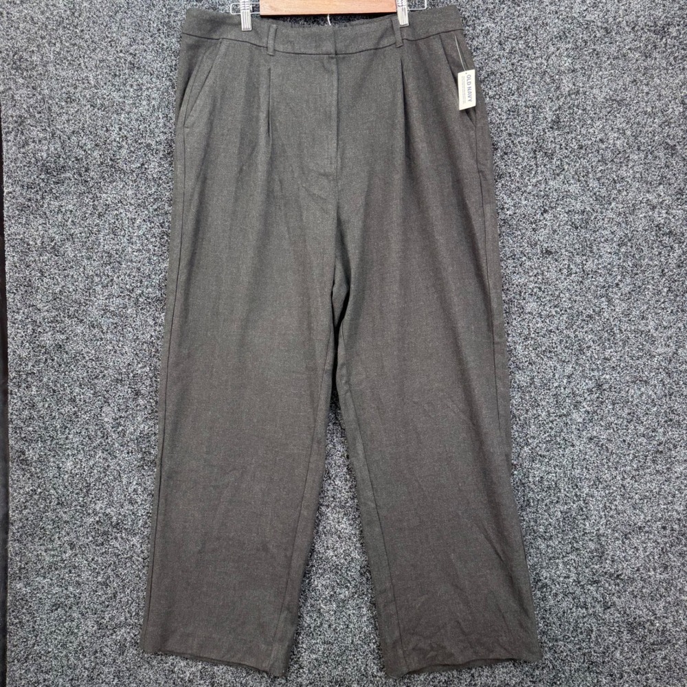 Old Navy Taylor Wide Leg Trouser Extra High Rise Black Pleated Pants XL NWT